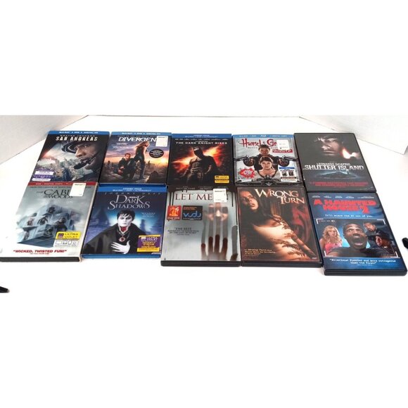 Variety Other - Lot of 10 Assorted DVD & Blu-Ray Movies Batman, Dark Shadows & More GUC